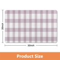 thumbnail image 4 of Non-Slip Long Bath Mat - 20x32 in Checkered Bathroom Runner Rug, Water Absorbent, Soft Touch Microfiber, Machine Washable Mats for Showers., 4 of 5