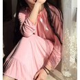 thumbnail image 4 of Crescentt Pyjama en Modal de Luxe, Respirant et Confortable, Ensemble de Pyjama Ultra Doux pour Femmes, Ensemble de Pyjama Classique en Modal à Manches Longues - Rose, Moyen, 4 of 4