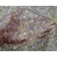 thumbnail image 4 of oneOone Silk Tabby Fabric Stripe & Square Geometric Print Fabric BTY 42 Inch Wide, 4 of 4