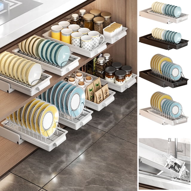 Dry Dish Rack Dishwashing Rack Kitchen Plate Rack Drain Tray for Dish Rack Compact Dish Rack Draining Dish Rack, 15.2x6.1 in