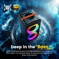 thumbnail image 3 of JYX Large Bluetooth Speaker, Portable Party Speaker with 2 Microphones & LED Light & Remote Control, Subwoofer, Partybox, 3 of 11