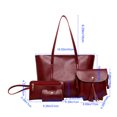 thumbnail image 3 of EGNMCR Fashionable Women's Bags Retro Large Capacity Multi Functional Bag Four Piece Set Handbag Shoulder Crossbody Bags Combining Practicality And Fashion PU women handbag, 3 of 9