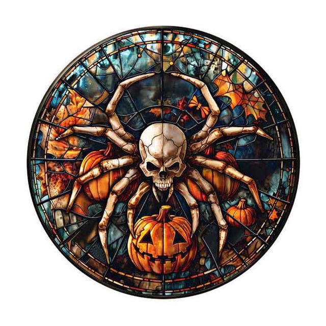 TopLLC Acrylic Hanging Sign Halloween Luminous Skull Hanging Sign Decoration Luminous sign
