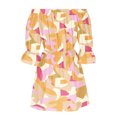 thumbnail image 4 of Ketyyh-chn99 Robes Maxi pour Femmes 2024 Robe Évasée à Fleurs Encolure Carrée Plissée Évasée Boho Robe d'Été Jaune,G, 4 of 5