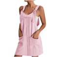 thumbnail image 1 of FAIWAD Robes Salopettes pour Femmes Été Entraînement Robe d'Été Filles Bretelle Ajustable Robe Trapèze Mini avec Poches, 1 of 5
