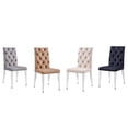 thumbnail image 2 of Canadian Furniture Roma Grey Dining Chair Silver Legs (Set of 2), 2 of 3