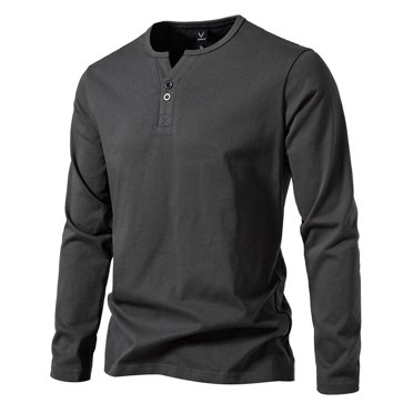 Chandail D\'entraînement Physique Décontracté pour Homme à Manches Longues, Col en V, Uni, 100 % Polyester, pour Sports de Plein Air et Usage Quotidien