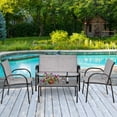 thumbnail image 1 of Costway Ensemble de Mobilier de Patio 4 Pcs Canapé Table Basse Cadre en Acier Jardin Terrasse Gris, 1 of 8