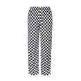 thumbnail image 4 of TOPTIE Classic Baggy Black and White Checkerboard Chef Pants with Drawstring Waist, 4 of 6