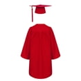 thumbnail image 2 of TTAO Enfants Unisexe Robe de Collation des Grades Col en V Ensemble avec Insigne 2025 à Pampilles pour Collation des Grades Scolaire Rouge 21, 2 of 7
