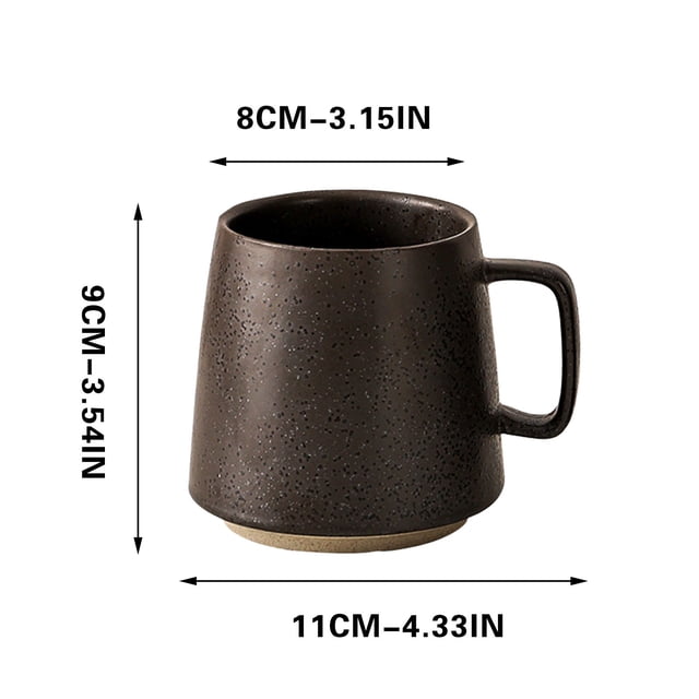 Coffee Cups Ceramic, Japanese Retro Style Advanced Ceramic Mug for Home Use, 9x11cm, Insulating Coffee and Tea Cup, Ceramic Coffee Mug