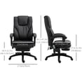 thumbnail image 3 of Vinsetto Chaise de Bureau Dossier Haut avec Repose-Pieds Hauteur Réglable Noir, 3 of 10