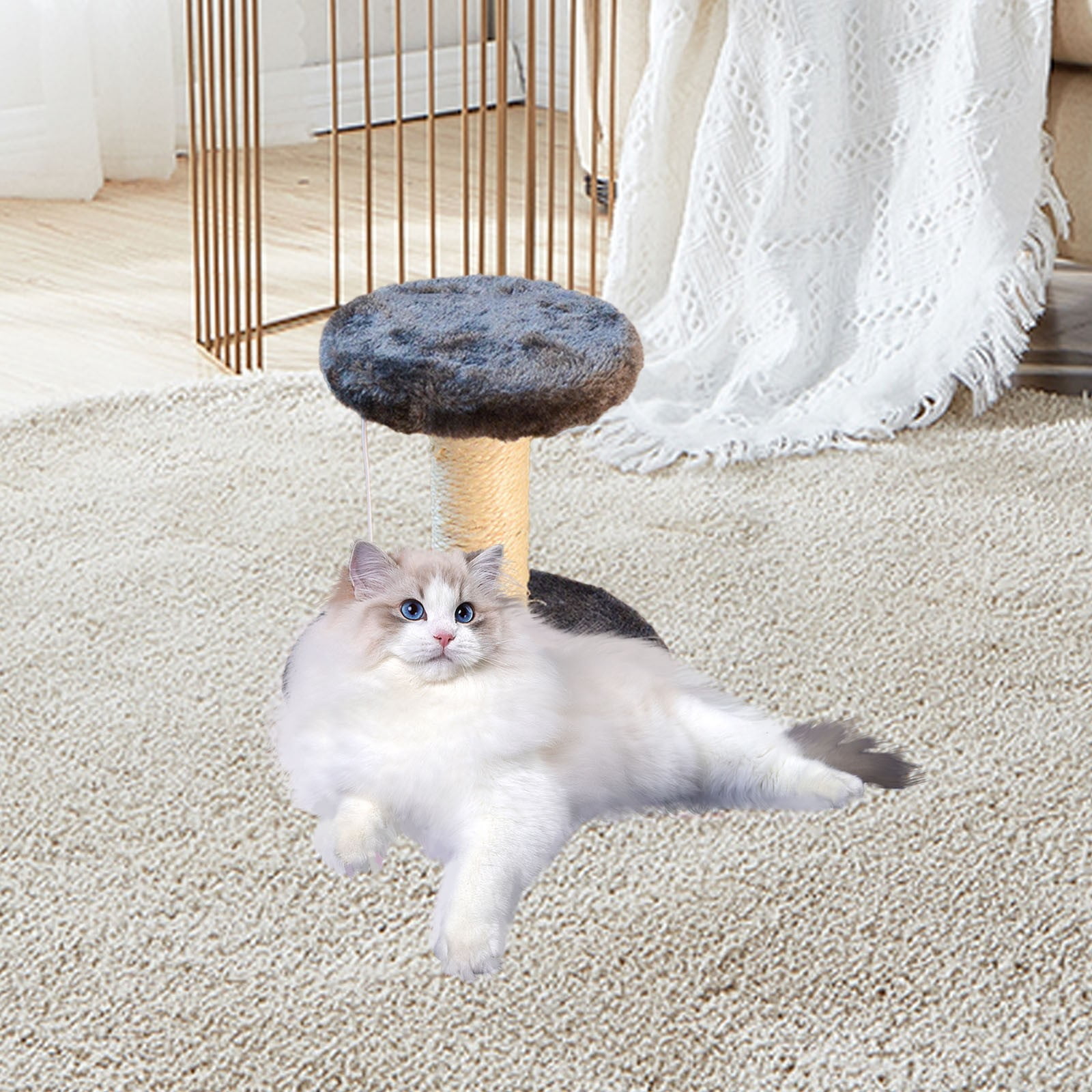 LSLJS Sisal Cats Scratching Post Cats Climbing Frame Cats Tree Small Cats Toy Cats Jumping Terrace Corpuscle Board, Cat Climbing F Rame Pet Toy