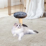 Cat Scratching Post, Sisal Cat Tree with Natural Sisal Rope and MDF Board, Multi-Level Cat Tower and Climbing Frame, Kitten Activity Center with Hanging Toy and Stable Base for Indoor Cats, Dark Gray