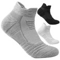 thumbnail image 1 of Socks Solid Color Thickening Men Running Football Basketball Short Socks for Sports, 1 of 13