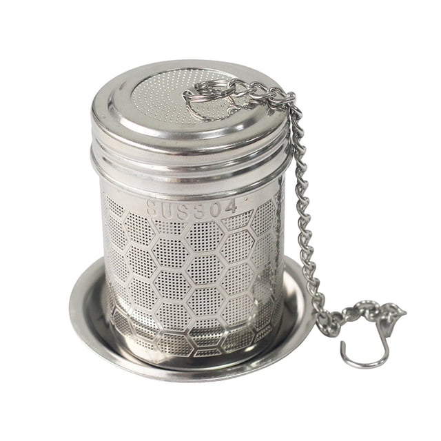 TopLLC Large Tea Infuser For Loose Tea And Spice Infusers, Large Ultra Fine Mesh Strainer For Loose Tea, 304 Stainless Steel Loose Tea For Black Tea(with Base plate)