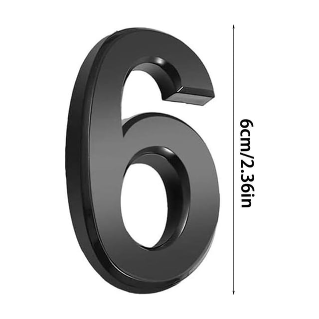 Penkiiy 2.36 In Black Modern House Numbers Mailbox Numbers 0-9 Self-Adhesive Street Door Home Address Metal Numbers For Outside Or Inside Signs Easy Install