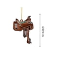 thumbnail image 3 of Wzzjkit Flat Western Saddle Cowboy Flat Pendant Car Rearview Mirror Backpack Accessories Pendant, 3 of 6