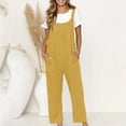 thumbnail image 2 of PEZHADA Combinaison Décontractée Sans Manches Ajustable pour Femme, Jaune, Taille P, 2 of 6