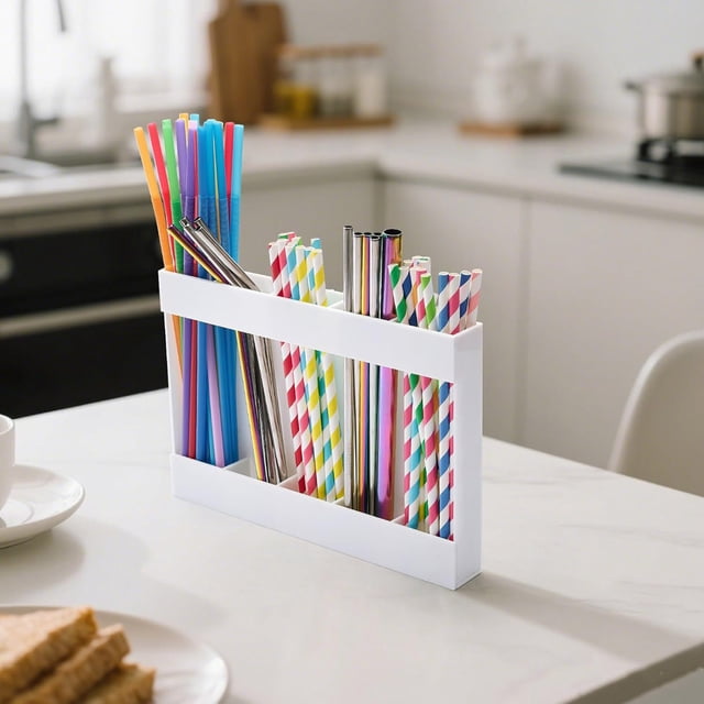 Transparent Acrylic Straw Stand-straw Dispenser-cabinet Straw Organizer