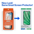 thumbnail image 3 of onn Corning Glass Screen Protector for iPhone® 14 Plus / 13 Pro Max, Made with Durable Glass by Corning™ for Ultimate Drop & Scratch Protection, Includes Advanced Easy Application Tray, 3 of 8