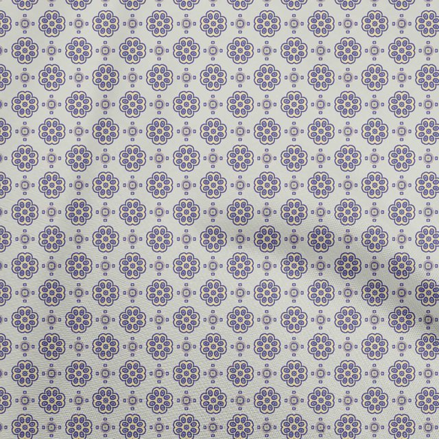 oneOone Polyester Spandex Dusty Gray Fabric Asian Ornamental Tile Craft Projects Decor Fabric Printed By The Yard 56 Inch Wide
