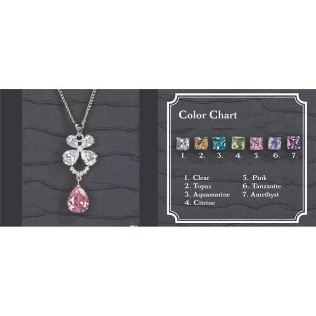 Ivy Lane Design 56-2251/AQU Silver Flower Chain With Aquamarine Drop Pendant