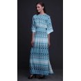 thumbnail image 2 of Bimba Robe Longue pour Femmes en Rayonne Tribale Teinture sur Nœuds Boho Plage Cocktail Fête Maxi Fendue - Très Petit, 2 of 6