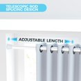 thumbnail image 3 of ZipGlo Tension Rods 30 to 64 Inches Tension Shower Rod 2pcs, Tension Curtain Rods Adjustable Curtain Rod Silver Tension Rod Spring Loaded Curtain Rods for Window, 3 of 7