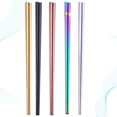thumbnail image 1 of FUTUREORYY 5 Pairs Square Chopsticks Gold Plated Eating General Users Meal Time, 1 of 8