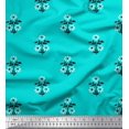 thumbnail image 1 of Soimoi Poly Georgette Fabric Leaves & Floral Block Print Sewing Fabric Yard 42 Inch Wide, 1 of 3
