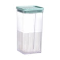 thumbnail image 1 of Bigersell Food Storage Containers with Lids Airtight Stackable Clear Plastic Food Containers Rectangular for Cereal, Rice, Flour and Sugar Kitchen Pantry Organization Food Storage Canisters C, 1 of 3