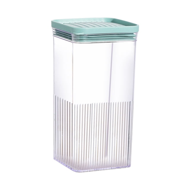 Bigersell Food Storage Containers with Lids Airtight Stackable Clear Plastic Food Containers Rectangular for Cereal, Rice, Flour and Sugar Kitchen Pantry Organization Food Storage Canisters C