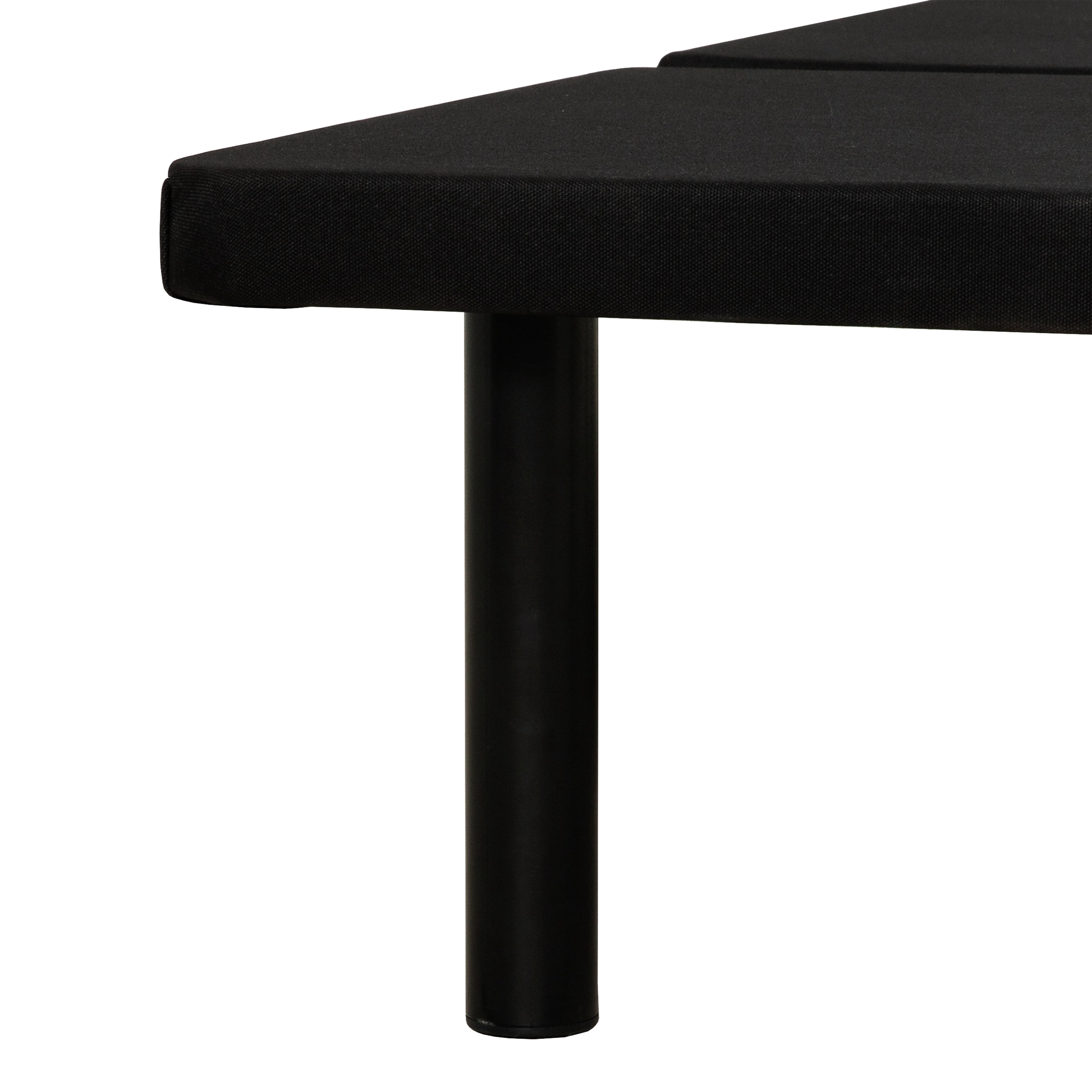 Primo ZenBase lit plateforme rembourré – format double, tissu noir, sans sommier requis, profil bas moderne pour chambre ou chambre d’amis