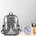 thumbnail image 3 of Clear PVC Backpack Stadium Approved Large Capacity Travel Daypack for Men Women Outdoor Sports Running Gym Hiking | See Through Security Check Bag with Adjustable Shoulder Strap Easy Clean Lightweigh, 3 of 6