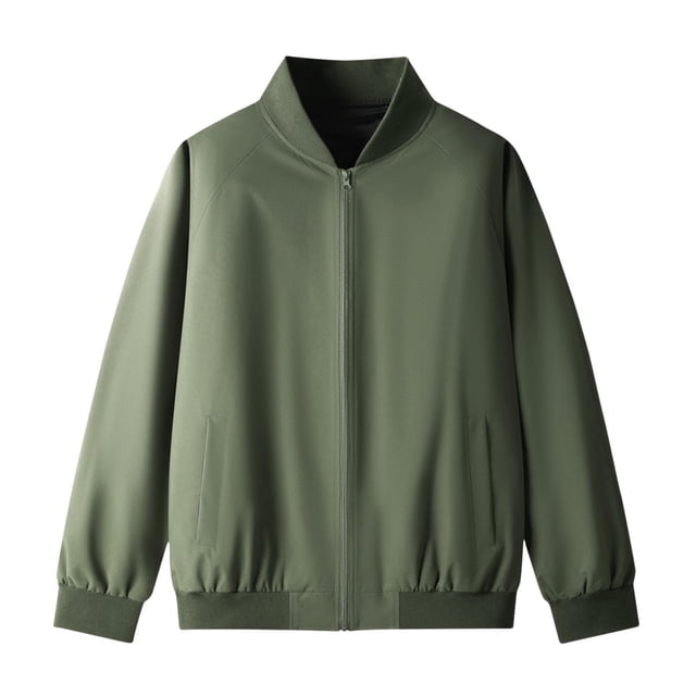 Birdeem Mens Fashion Casual Solid Color Zipper Pockets Long Sleeve Outwear Coat
