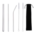 thumbnail image 3 of 304 Stainless Steel Straw Set,Eco-Friendly Reusable Metal Straws,Portable Straw Set for Restaurant,Beverage Straw Set,Eco Bag,Sustainable Straw Collection,Perfect for Travel&Dining, 3 of 8