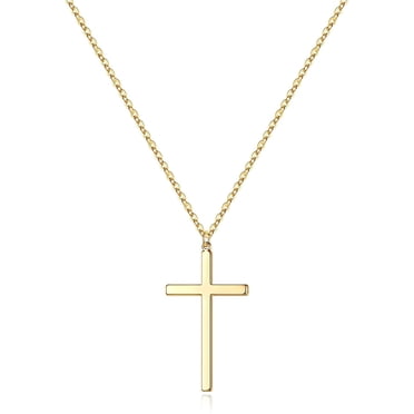 Collier Croix pour Femmes, Colliers Croix en Argent Sterling Colliers Croix Dorés f