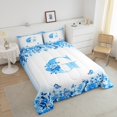 thumbnail image 4 of Erosebridal Letter Comforter Sets Queen Size For Teens,Rose Flower Bedding Queen Comforter Set,Butterfly Room Decorative,Reversible,Ultra Soft,3-Piece, 4 of 8
