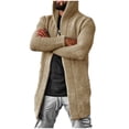 thumbnail image 2 of Lekwk Sweater Cardigan for Men Long Sleeve Midi Length Cardigans Casual Loose Plus Size Sweater Jacket Fall Winter Solid Color Warm Sweaters, 2 of 4