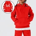 thumbnail image 4 of Wdgfv Chandail à Capuche Imprimé Lettre pour Filles, Manches Longues, Décontracté, Confortable, Rouge, 4-5 Ans, 4 of 6