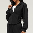thumbnail image 4 of Wensltd Chandails à Capuchon Zippés pour Femmes avec Poches Mode Confortable Coupe Ajustée Chandail, 4 of 6