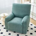 thumbnail image 1 of Xiao Hua Jacquard Elastic Sofa Cover 2-seater Green Recliner Cover, Washable Sofa Protection Cover, 1 of 5