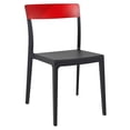 thumbnail image 1 of Pemberly Row Indoor/Outdoor Patio Dining Chair in Black Transparent Red, 1 of 9