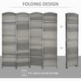 thumbnail image 4 of HOMCOM 6 Ft Folding Room Divider, Privacy Screen for Home Office Bedroom, 4 of 10