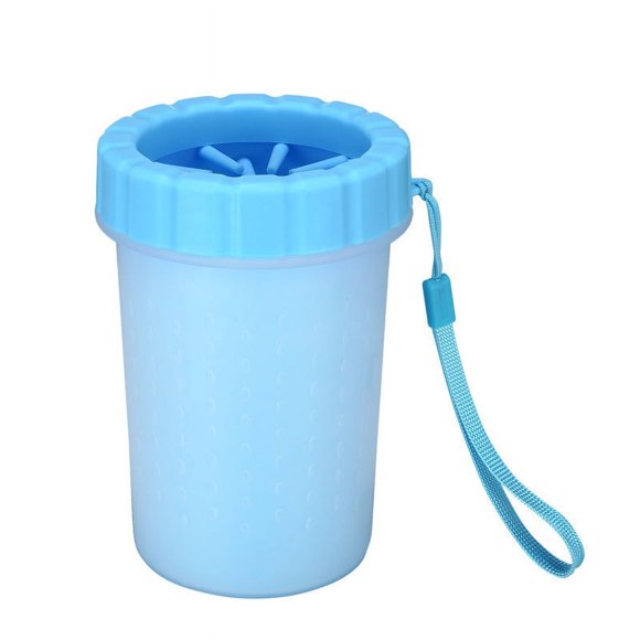 Gobelet automatique de lavage des pattes pour animaux de compagnie, nettoyeur de pattes pour chiens Magic Clean, accessoires de nettoyage pour animaux de compagnie (bleu)
