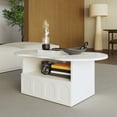 thumbnail image 1 of zyoiszvq Table Basse Moderne en Forme de Nuage avec Tablette de Rangement et Tiroirs pour Salon, 1 of 16