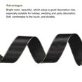 thumbnail image 3 of Unique Bargains 1 Inch 25 Yard Wide Satin Ribbon with Gold Edges Grosgrain Fabric Ribbon for Gift Wrapping, Black, 3 of 7