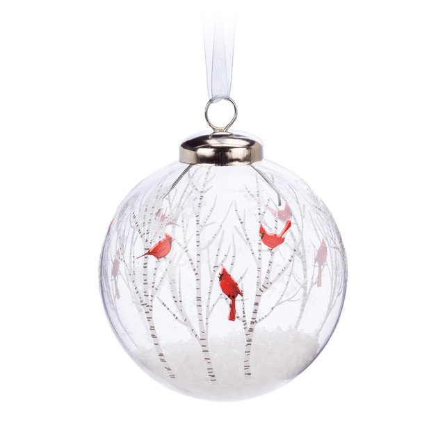Ensemble de 2 Ornements Cardinal en Boules d'Arbres