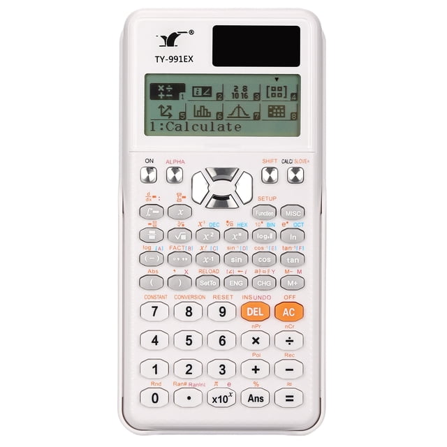 yeacher TY-991EX Advanced Scientific Calculator with 552 Functions, Dual Power (Solar & Battery), 192x63 Dot Matrix Display, Compact Design (165x80x15mm), Black or White